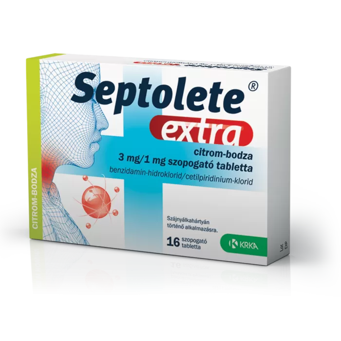 Fodor Gyógyszertár - Septolete extra citr-bodza 3mg/1mg szopogatós tabletta 16x