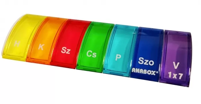 Fodor Gyógyszertár - Anabox gyógyszeradagoló. (1x7) heti szivárvány