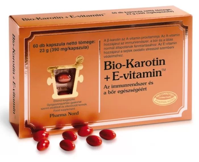 Fodor Gyógyszertár - Pharmanord bio-karotin+e vitamin kapszula 60x