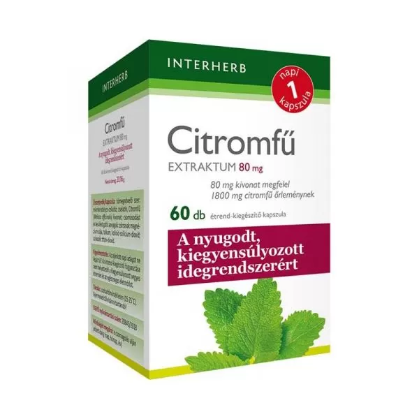 Fodor Gyógyszertár - Interherb napi 1 citromfű extratkum kapszula 60x