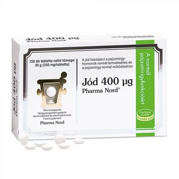 Fodor Gyógyszertár - Pharmanord jod 400mcg tabletta 120x