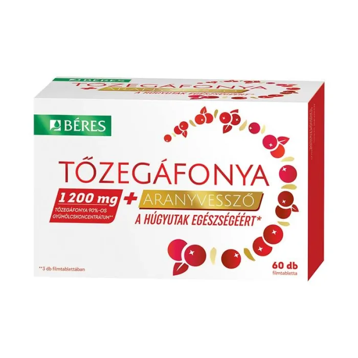 Fodor Gyógyszertár - Béres tőzegáfonya aranyvessző filmtabletta 60x